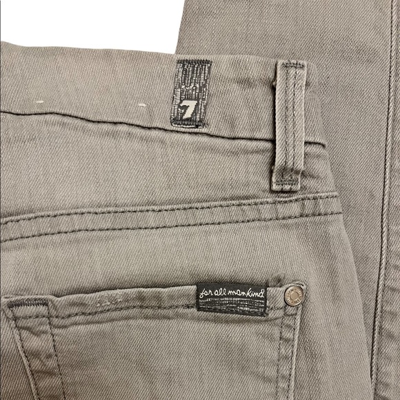 7 For All Mankind High Waist skinny Destroy Jeans Size 26 Gray - Picture 5 of 8